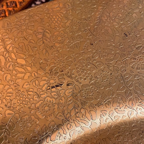 Art Deco 24k gold embossed glass chip dip / veggie / fruit tray & dish - Picture 13 of 13